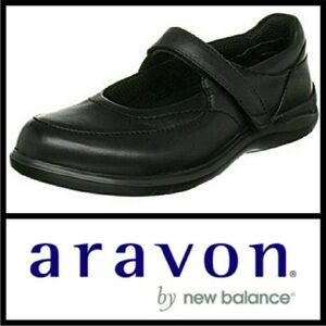 Aravon Farah Mary Jane Shoes Womens Size 10.5 Black Leather